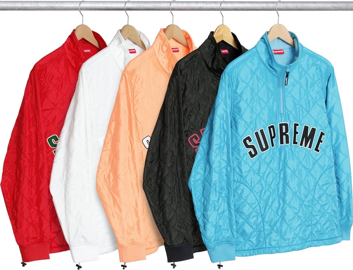 Arc Logo Quilted Half Zip Pullover